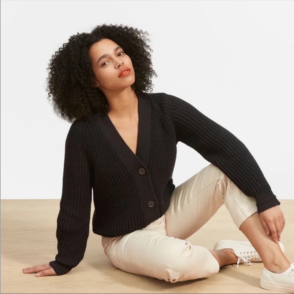 Everlane Textured Crop Cardigan